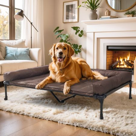 Veehoo Elevated Dog Bed with Bolster Mat image1