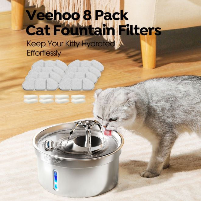 Veehoo Cat Fountain Filters for CWWSQ2407 Replacements image2