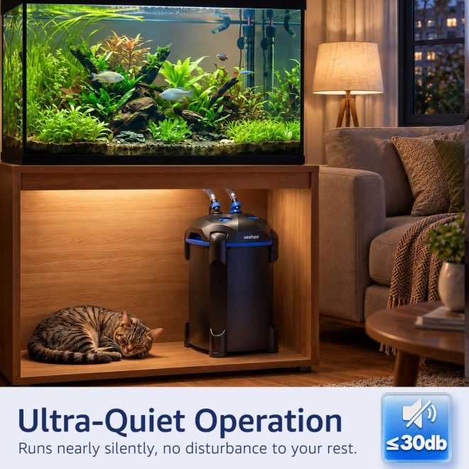 Veehoo External Fish Tank Filter with Flow Control New Arrivals image2