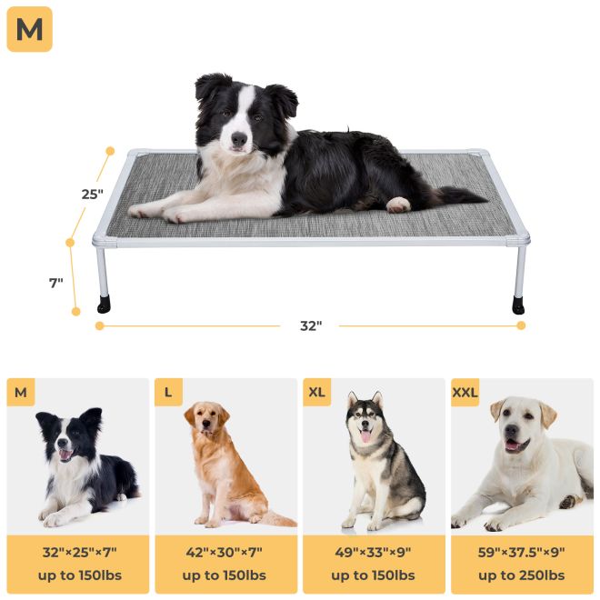 Veehoo Chewproof Elevated Dog Bed-Silver Metal Frame Dog image2