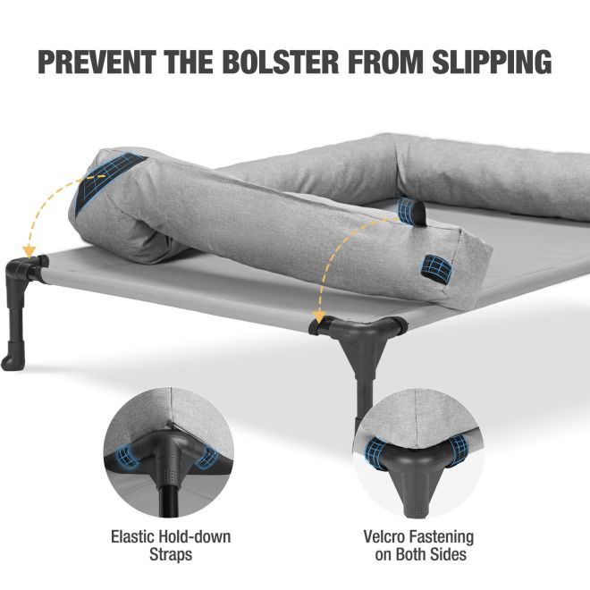Veehoo Cooling Elevated Dog Bed with Removable Bolster Beds image2