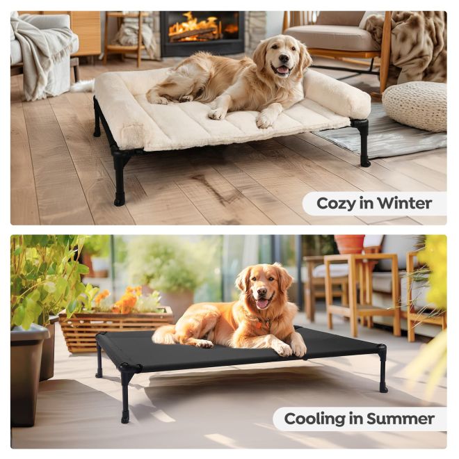 Veehoo Elevated Dog Bed with Cozy Pillow Dog image2