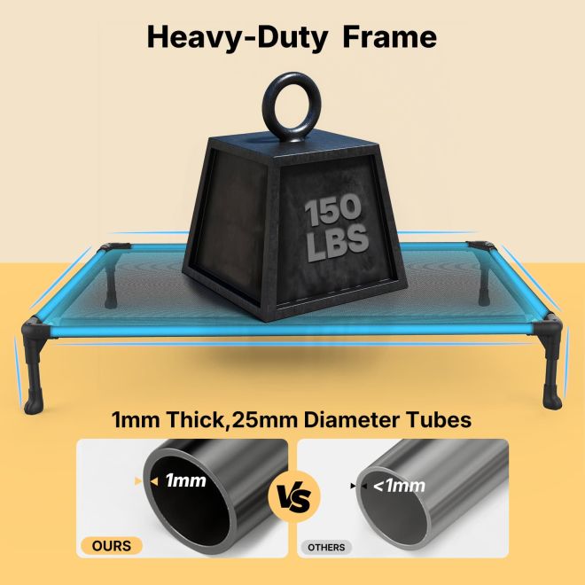 Veehoo Outdoor Cooling Elevated Dog Bed in Multiple Sizes and Colors Elevated Beds image2