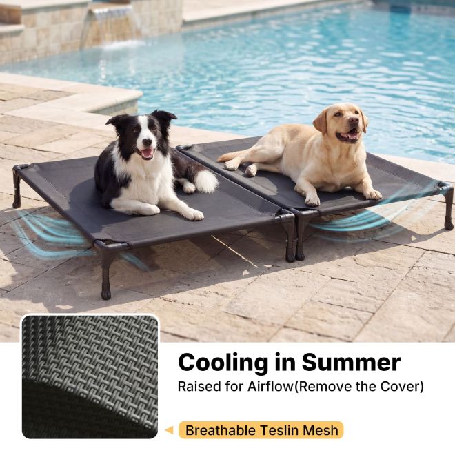 Veehoo Cooling Elevated Dog Bed for Two Dogs Dog image2