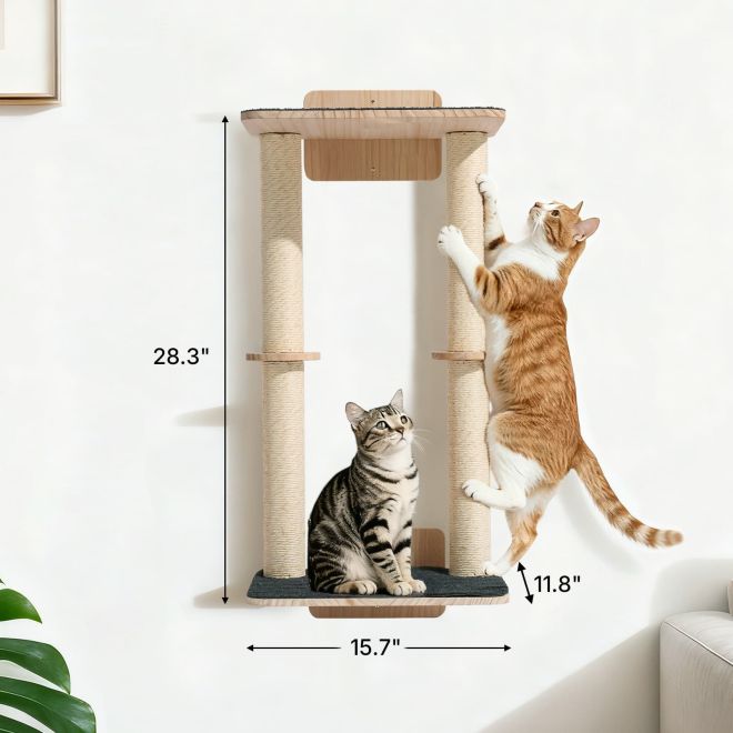Veehoo Cat Wall Shelves with Scratcher Sales image2