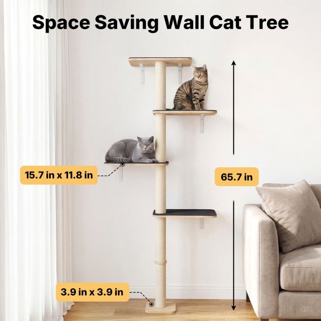 Veehoo Wall Mounted Cat Tree for Large Cats Sales image2