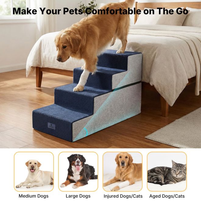 Veehoo Extra Wide Dog Stairs for Large Dogs Steps & Ramps image2
