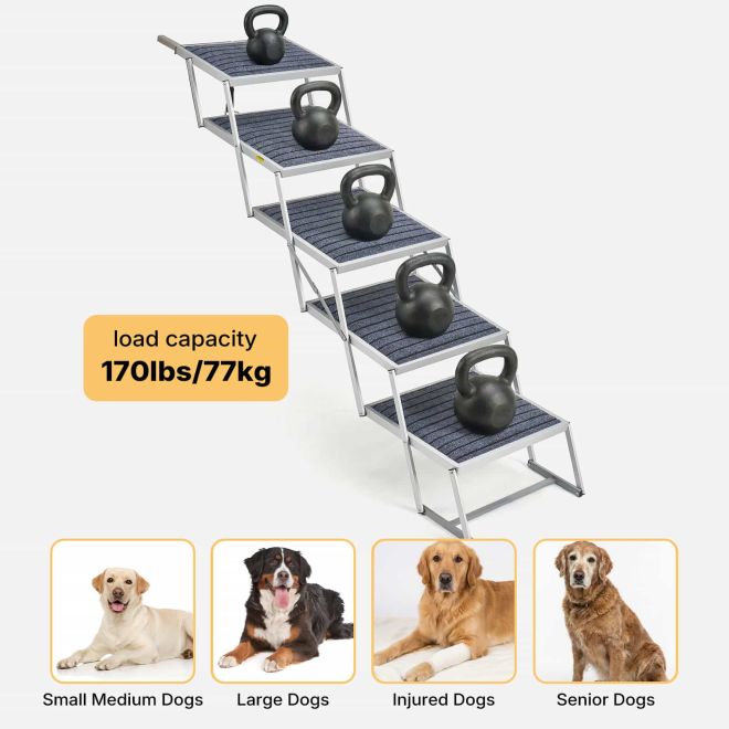Veehoo Lightweight Folding Dog Steps for Large Dogs Sales image2