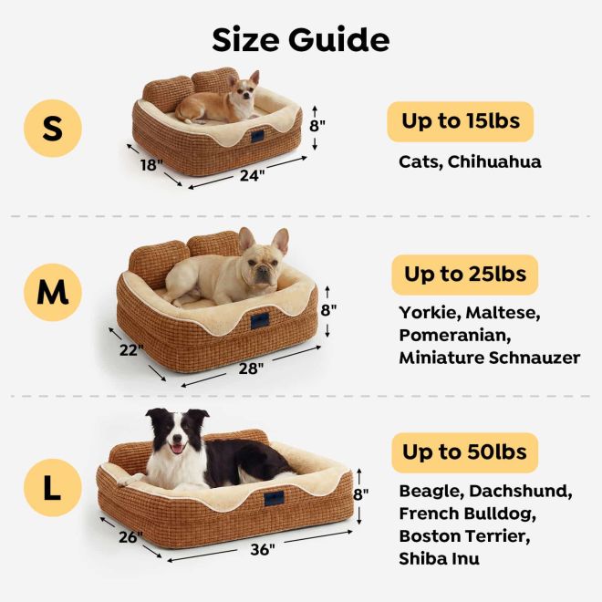 Veehoo Orthopedic Square Dog Bed with Bolster Sides Beds & Condos image2