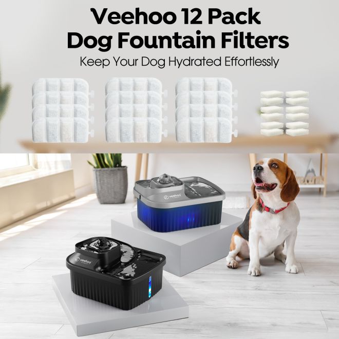 Veehoo Dog Fountain Filters for CWWSQ2408 Replacements image2