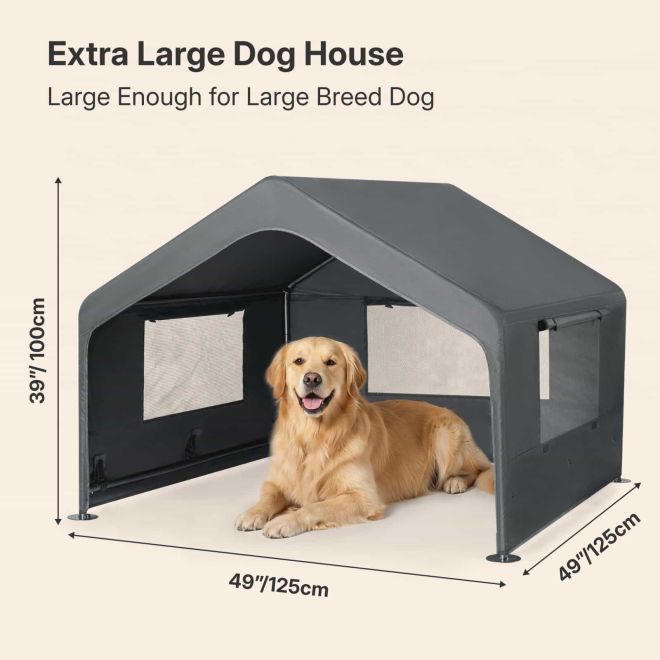 Veehoo Extra Large Outdoor Dog House with UV Protection Pens & Crates image2