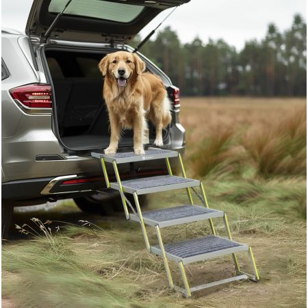Veehoo Foldable Outdoor Dog Steps for Cars and SUV image1