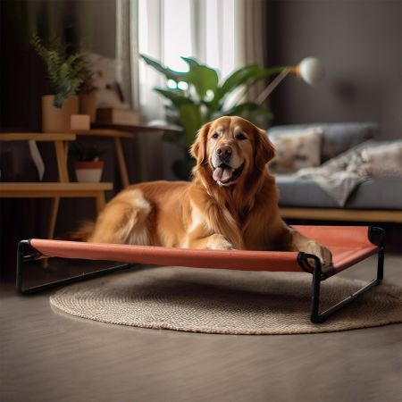 Veehoo Original Cooling Elevated Dog Bed Red Elevated Beds image2