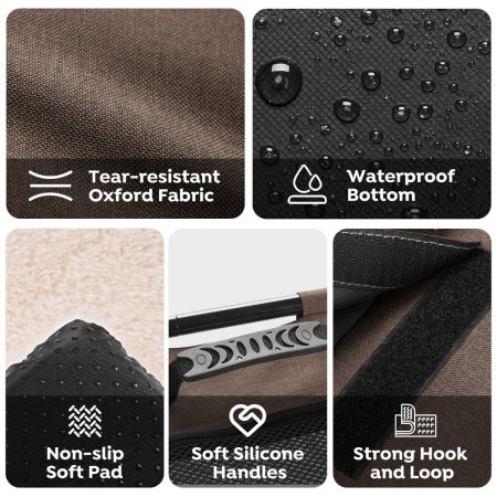 Veehoo Lightweight Dog Cat Kennel for Medium Dogs Brown Carriers & Bags image3 Veehoo Lightweight Dog Cat Kennel for Medium Dogs Brown Carriers & Bags image3