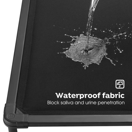 Veehoo Chewproof Padded Raised Pet Cot Black Sales image3