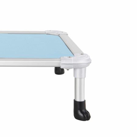 Veehoo Chewproof Dog Elevated Bed-Silver Aluminum Frame Sky Blue Elevated Cooling Beds image3 Veehoo Chewproof Dog Elevated Bed-Silver Aluminum Frame Sky Blue Elevated Cooling Beds image3