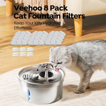 Veehoo Cat Fountain Filters for CWWSQ2407 Replacement Fillters image4 Veehoo Cat Fountain Filters for CWWSQ2407 Replacement Fillters image4