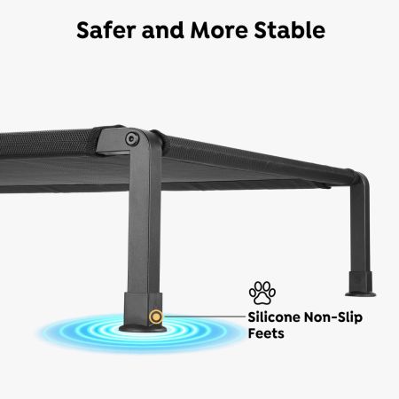 Veehoo Cooling Dog Bed with Washable & Breathable Teslin Mesh Black Sales image4 Veehoo Cooling Dog Bed with Washable & Breathable Teslin Mesh Black Sales image4