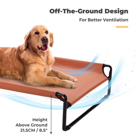 Veehoo Original Cooling Elevated Dog Bed Red Elevated Beds image4