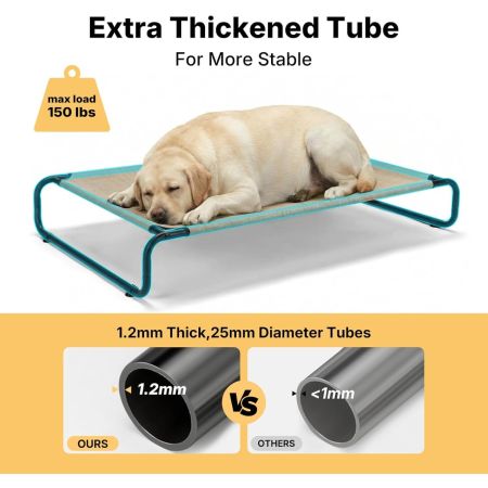 Veehoo Cooling Elevated Dog Bed for Large Dog Beige Sales image4