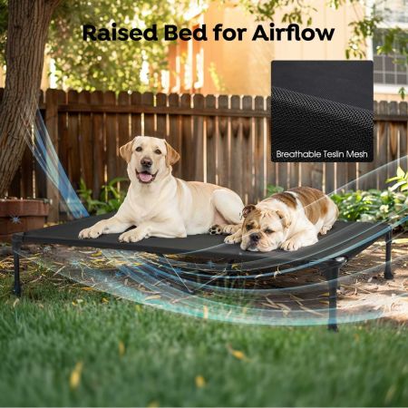 Veehoo Cooling Elevated Dog Bed, Raised Dog Beds For Large
