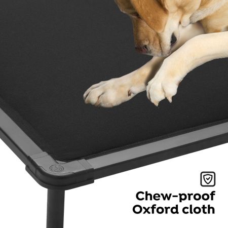 Veehoo Chewproof Padded Raised Pet Cot Black Sales image5