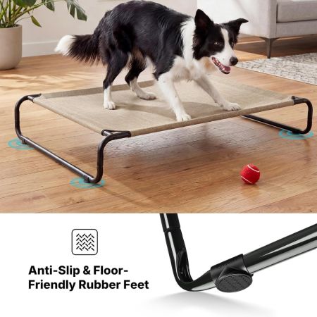 Veehoo Cooling Elevated Dog Bed for Large Dog Beige Sales image5