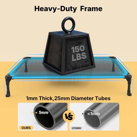 Veehoo Outdoor Cooling Elevated Dog Bed in Multiple Sizes and Colors Beige New Arrivals image5