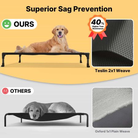 Veehoo Outdoor Cooling Elevated Dog Bed in Multiple Sizes and Colors Beige New Arrivals image6