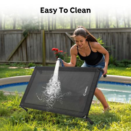 Veehoo Cooling Dog Bed with Washable & Breathable Teslin Mesh Black Sales image6 Veehoo Cooling Dog Bed with Washable & Breathable Teslin Mesh Black Sales image6