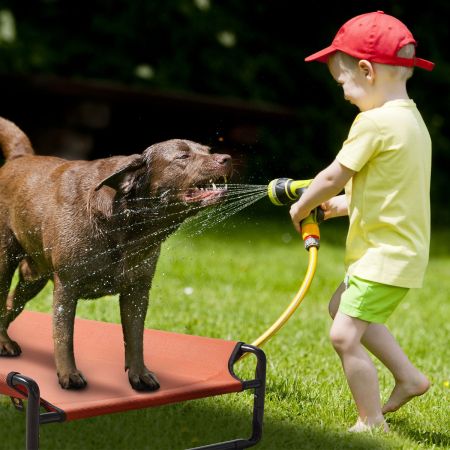 Veehoo Original Cooling Elevated Dog Bed Red Elevated Beds image7
