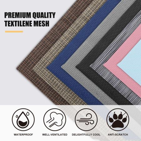 Veehoo Chewproof Dog Elevated Bed-Silver Aluminum Frame Sky Blue Elevated Cooling Beds image7 Veehoo Chewproof Dog Elevated Bed-Silver Aluminum Frame Sky Blue Elevated Cooling Beds image7