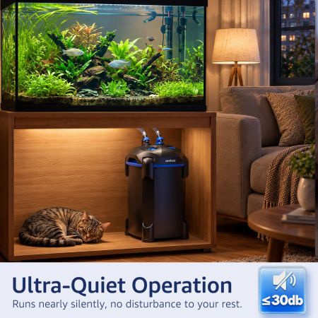 Veehoo External Fish Tank Filter with Flow Control Black New Arrivals image6 Veehoo External Fish Tank Filter with Flow Control Black New Arrivals image6