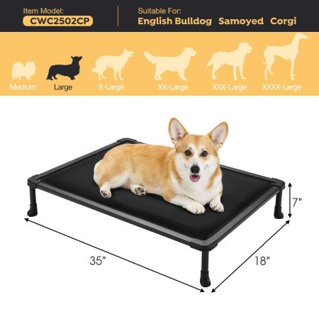 Veehoo Chewproof Padded Raised Pet Cot, Elevated Cooling Beds | VEEHOO