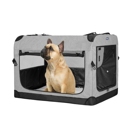 Veehoo Folding Soft Dog Crate Gray Carriers & Bags image2 Veehoo Folding Soft Dog Crate Gray Carriers & Bags image2