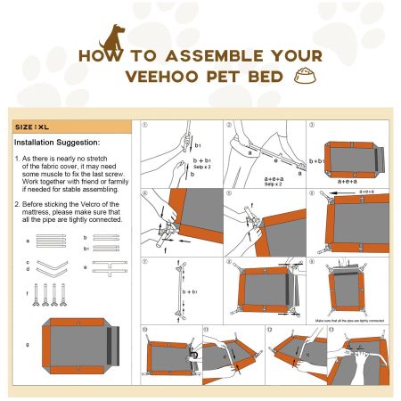 Veehoo Cooling Elevated Dog Bed with No-slip Rubber Feet Silver Sales image9