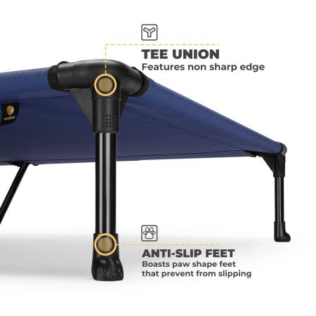 Veehoo Cooling Elevated Dog Bed with No-slip Rubber Feet Blue Sales image4 Veehoo Cooling Elevated Dog Bed with No-slip Rubber Feet Blue Sales image4