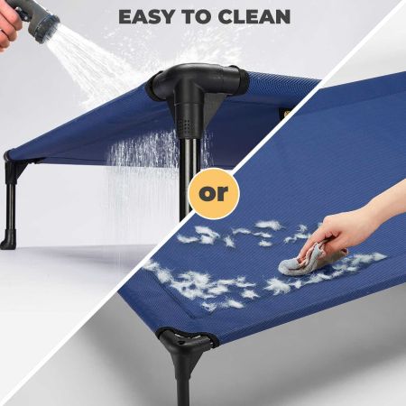 Veehoo Cooling Elevated Dog Bed with No-slip Rubber Feet Blue Sales image5 Veehoo Cooling Elevated Dog Bed with No-slip Rubber Feet Blue Sales image5