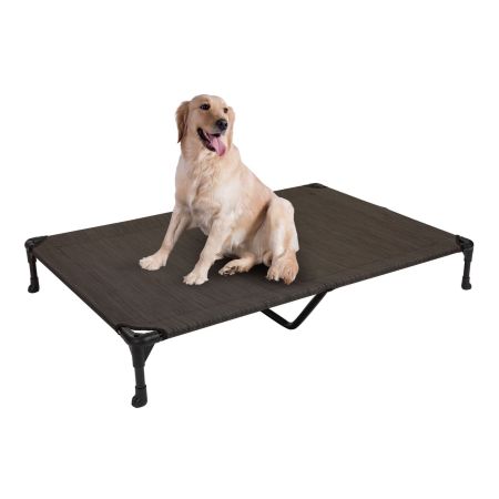Veehoo Cooling Elevated Dog Bed with No-slip Rubber Feet Brown Sales image1