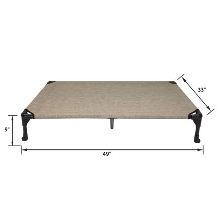 Veehoo Cooling Elevated Dog Bed with No-slip Rubber Feet Beige Sales image2
