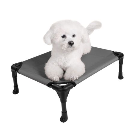 Veehoo Cooling Elevated Dog Bed with No-slip Rubber Feet Gray Elevated Cooling Beds image1 Veehoo Cooling Elevated Dog Bed with No-slip Rubber Feet Gray Elevated Cooling Beds image1