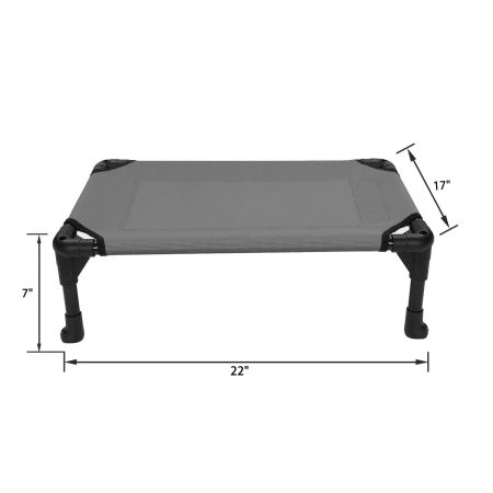 Veehoo Cooling Elevated Dog Bed with No-slip Rubber Feet Gray Elevated Cooling Beds image2 Veehoo Cooling Elevated Dog Bed with No-slip Rubber Feet Gray Elevated Cooling Beds image2
