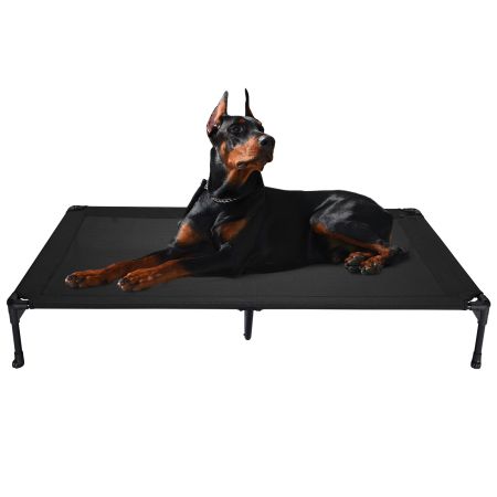 Veehoo Cooling Elevated Dog Bed with No-slip Rubber Feet Black Sales image1