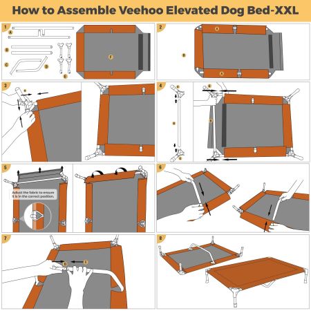 Veehoo Cooling Elevated Dog Bed with No-slip Rubber Feet Black Sales image9