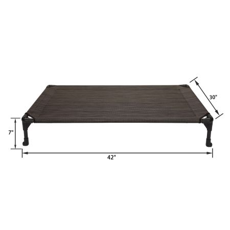 Veehoo Cooling Elevated Dog Bed with No-slip Rubber Feet Brown Elevated Cooling Beds image2 Veehoo Cooling Elevated Dog Bed with No-slip Rubber Feet Brown Elevated Cooling Beds image2