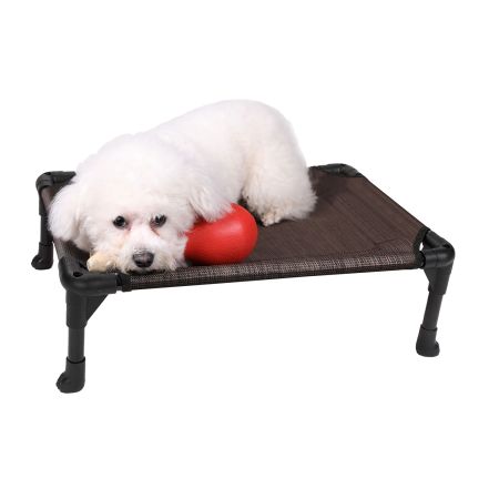 Veehoo Cooling Elevated Dog Bed with No-slip Rubber Feet Brown Sales image1 Veehoo Cooling Elevated Dog Bed with No-slip Rubber Feet Brown Sales image1