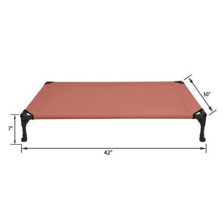 Veehoo Cooling Elevated Dog Bed with No-slip Rubber Feet Red Elevated Cooling Beds image2 Veehoo Cooling Elevated Dog Bed with No-slip Rubber Feet Red Elevated Cooling Beds image2