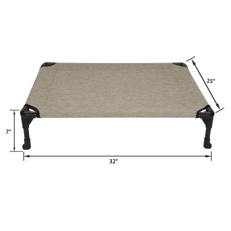 Veehoo Cooling Elevated Dog Bed with No-slip Rubber Feet Beige Sales image2