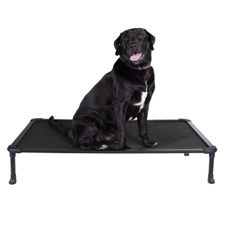 Veehoo Chewproof Dog Elevated Bed-Black Aluminum Frame Black Sales image1 Veehoo Chewproof Dog Elevated Bed-Black Aluminum Frame Black Sales image1