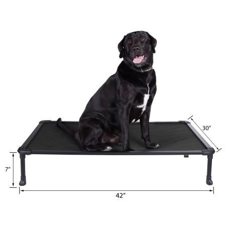Veehoo Chewproof Dog Elevated Bed-Black Aluminum Frame Black Sales image2 Veehoo Chewproof Dog Elevated Bed-Black Aluminum Frame Black Sales image2